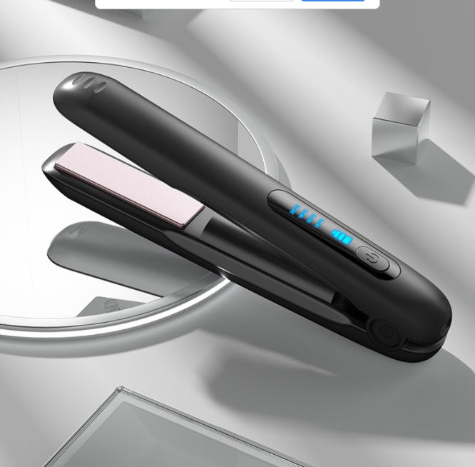 Wireless Hair Straightener Flat Iron Mini 2 IN 1 Roller USB 5000mAh Max 200 Degree Portable Cordless Curler 4 Levels Dry And Wet Uses Wireless Hair Straightener Flat Iron Mini 2 IN 1 Roller USB 5000mAh Max 200 Degree Portable Cordless Curler 4 Levels Dry And Wet Uses